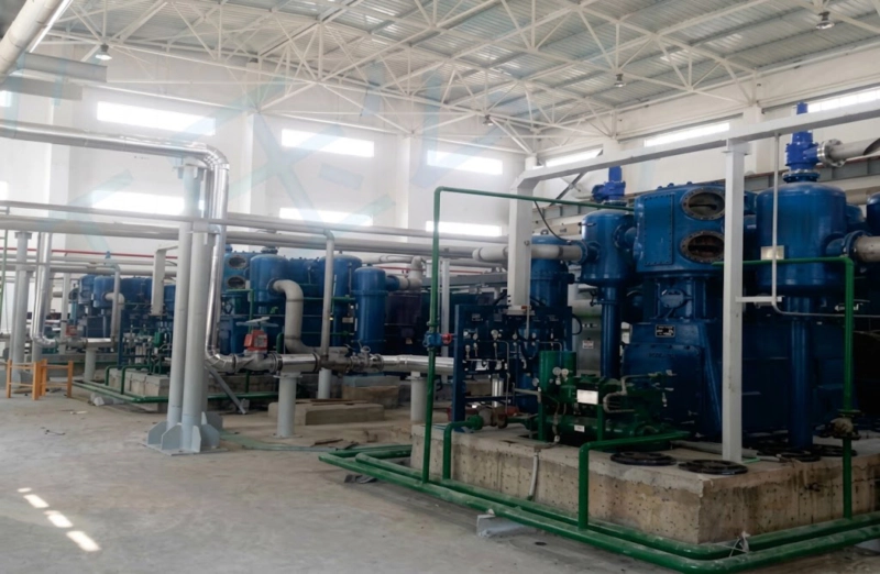3ZW-13.5/30.4 High-Capacity 3-Stage Oil-Free Oxygen Compressor main unit installed for heavy industrial pipeline boosting