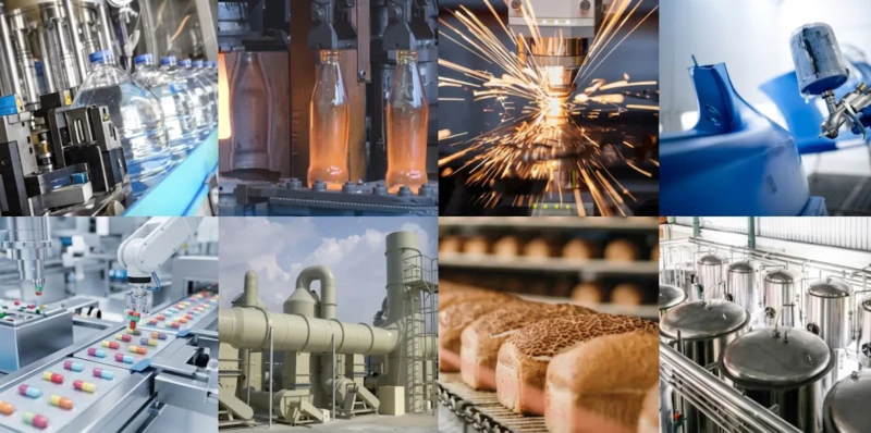 High-pressure oil-free compressor application scenario in a modern industrial gas manufacturing environment