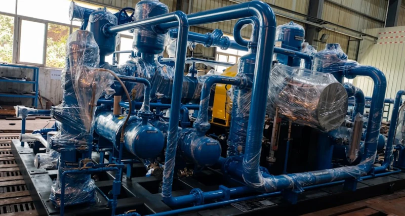 Export logistics and freight packaging of heavy industrial compressor equipment