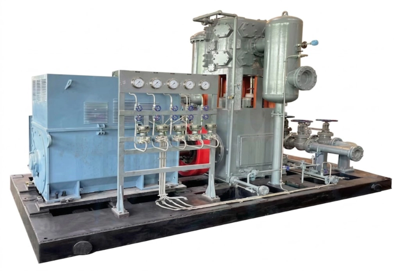 ZW-30/7-12 High-Capacity Oil-Free Oxygen Compressor main unit installed for heavy industrial pipeline distribution