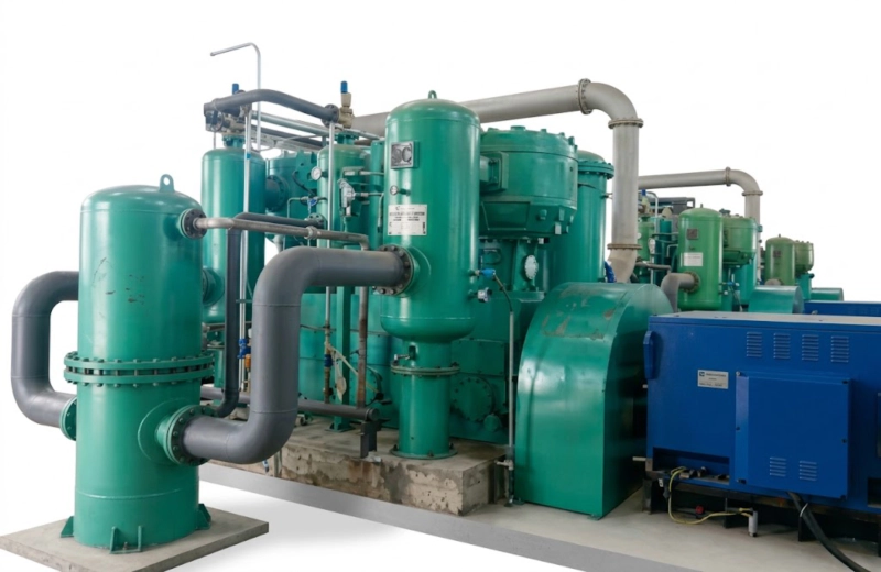 ZW-47/15 High-Capacity Oil-Free Hydrogen and Oxygen Compressor main unit installed for heavy industrial pipeline distribution